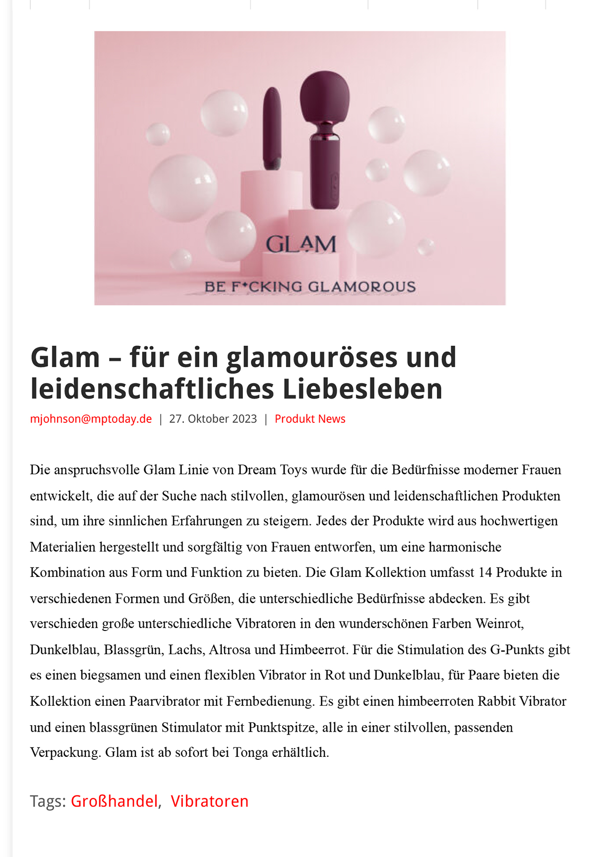 2023-10 eLine Online - Dream Toys Glam